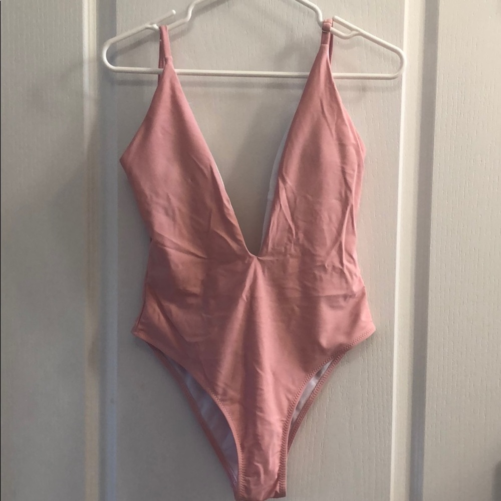 Plunge One Piece Bathing Suit